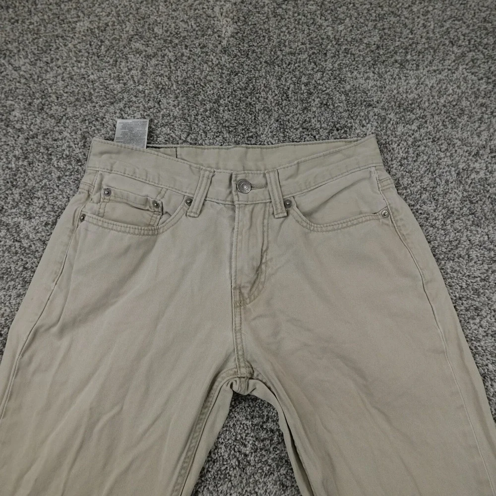 Levis Pants Mens 28X30 Light Brown Beige Khaki‎ Tan Denim 514 Straight Workwear